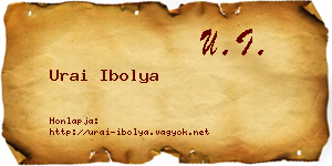 Urai Ibolya névjegykártya
