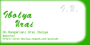 ibolya urai business card